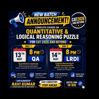 QA/LRDI CAT2026 BY RAVI KUMAR
