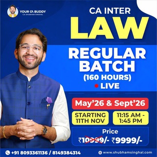 CAI Reg Jan27, Sept'26 & May'26 Inter Law